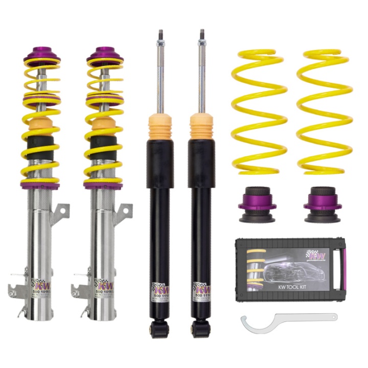 10210007-1158 A4 (B5) Sedan / Avant 2WD Upp till chassis nr. 8D*X 199999 -01/99 Coiloverkit KW Suspension Inox 1