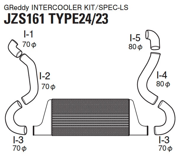 12010464 Toyota Aristo JDM MODEL 97-04 Trust InterCooler SPEC-LS T-24 JZS161 Greddy