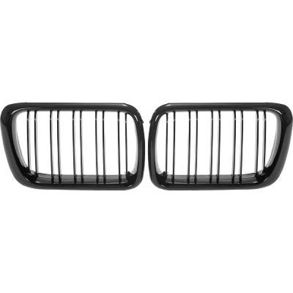 BMW 3-Serie E36 97-99 Dubbelribbad Blanksvart Sportgrill Sport-Look DIEDERICHS i gruppen Välj bilmodell / BMW / 3-serie (E36) 1990-2000 / Styling / Grill hos DDESIGN AB (1213541)