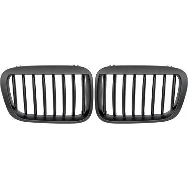 BMW 3-Serie E46 Sedan/Touring 98-01 Enkelribbad Mattsvart Sportgrill DIEDERICHS i gruppen Välj bilmodell / BMW / 3-serie (E46) 1998-2005 / Styling / Grill hos DDESIGN AB (1214640)