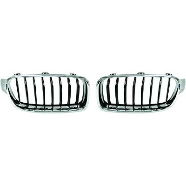 BMW 3-Serie F30/F31 11-15 Enkelribbad Krom/Svart Sportgrill DIEDERICHS i gruppen Välj bilmodell / BMW / 3-serie-4-serie (F30-F36) 11-19 / Styling / Grill hos DDESIGN AB (1217440)