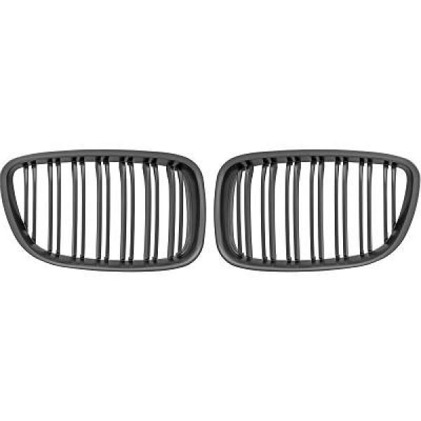 BMW 5-Serie GT F07 13-17 Dubbelribbad Mattsvart Sportgrill / Njurar Sport-Look DIEDERICHS i gruppen Välj bilmodell / BMW / 5-serie (F07-F10-F11) 11-17 / Styling / Grill hos DDESIGN AB (1225840)