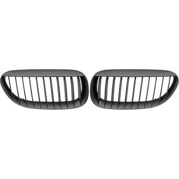 BMW 6-Serie E63/E64 03-10 Enkelribbad Mattsvart Sportgrill / Njurar Performance-Look DIEDERICHS i gruppen Välj bilmodell / BMW / 6-serie (E63-E64) 03-10 / Styling / Grill hos DDESIGN AB (1230340)