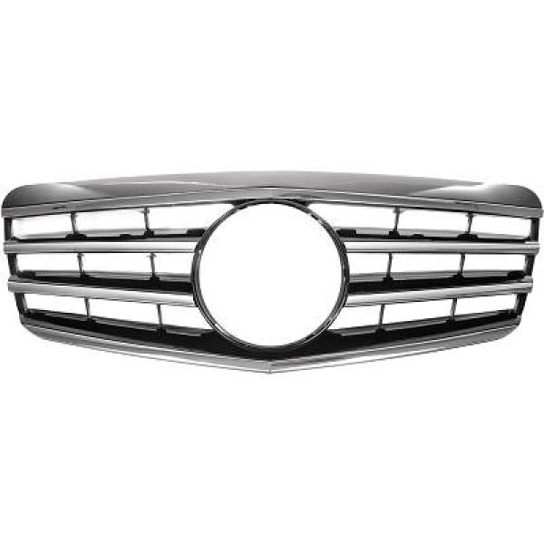 MERCEDES E-Class W211 06-09 Ribbad Svart/Krom Sportgrill CL-Look DIEDERICHS i gruppen Välj bilmodell / Mercedes Benz / E-Class 02-09 (W211) / Styling hos DDESIGN AB (1615440)