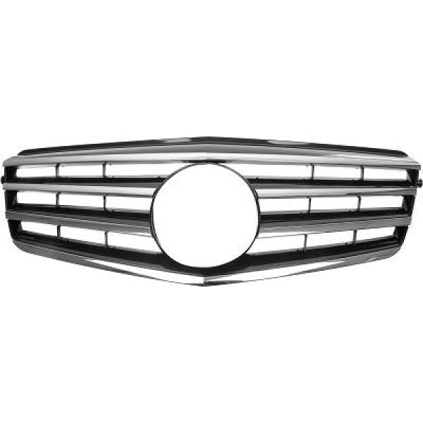 MERCEDES E-Class W212 09-13 Ribbad Svart/Krom Sportgrill AMG Sport-Look DIEDERICHS i gruppen Bilmodeller / Mercedes Benz / E-Class 09-16 (W212) / Styling / Grill hos DDESIGN AB (1616440)