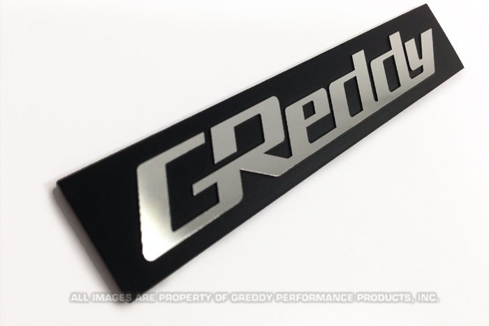 18000202 GReddy Plenum Emblem (Svart på Silver)