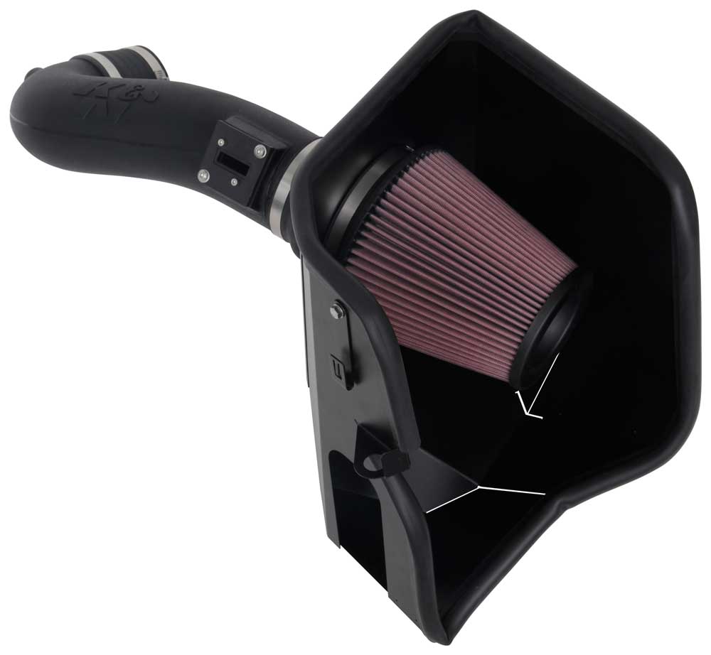 63-3110 Chevrolet Silverado 1500 V8-5.3/6.2L F/I, 2019-2024 63-Serien Aircharger Luftfilterkit / Sportluftfilter K&N Filters i gruppen Välj bilmodell / Chevrolet / Silverado 14+ / Tuning / Luftfilter & Insug hos DDESIGN AB (63-3110)