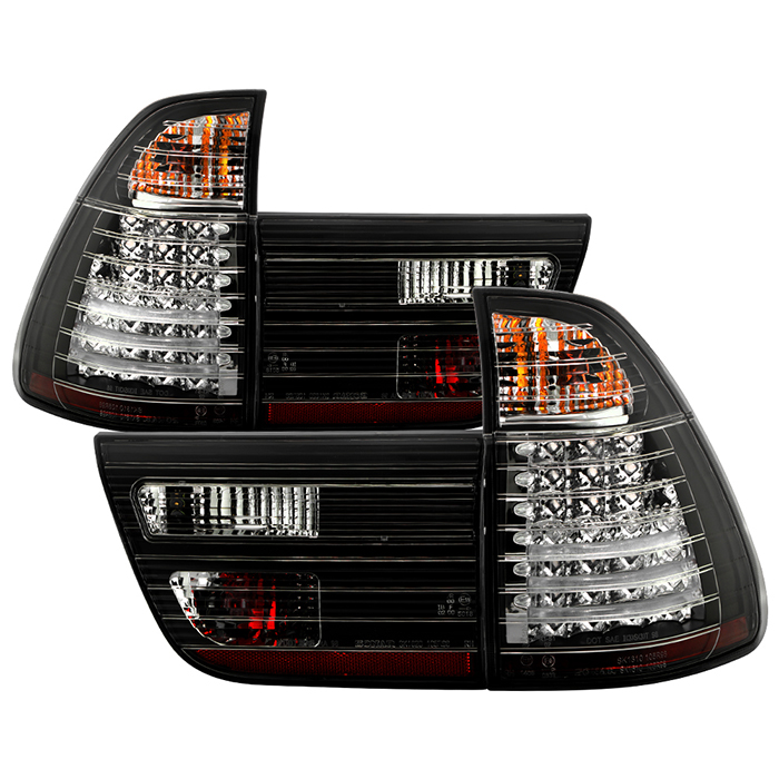 ALT-YD-BE5300-LED-BK BMW E53 X5 00-06 4PCS LED Bakljus - Svarta Spyder Auto