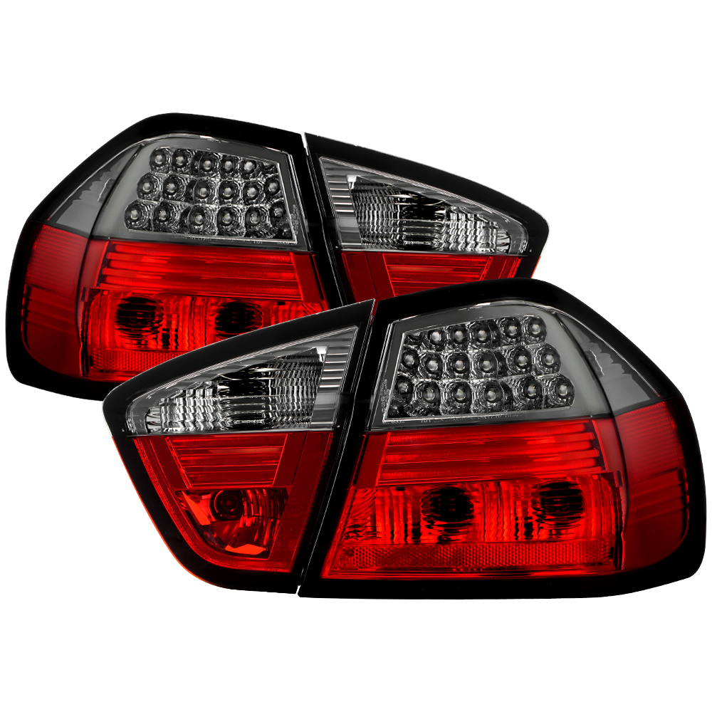 ALT-YD-BE9006-LED-RS BMW E90 06-08 4Dr LED Bakljus - Röda Röktonade Spyder Auto