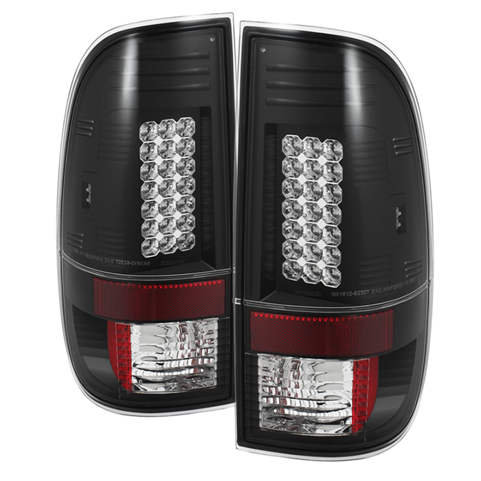 ALT-YD-FF15097-LED-BK Ford F150 Styleside 97-03 / F250/350/450/550 Super Duty 99-07 LED Bakljus - Svarta Spyder Auto