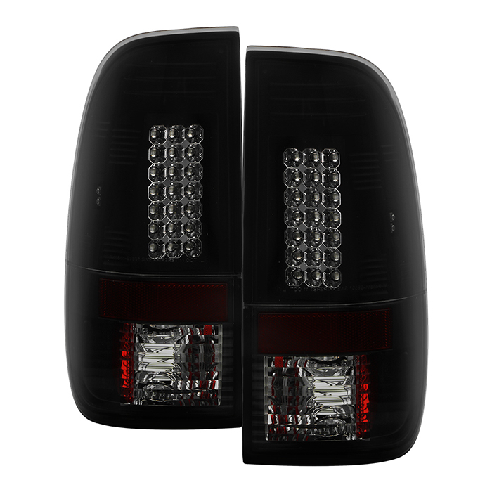 ALT-YD-FF15097-LED-BSM Ford F150 Styleside 97-03 / F250/350/450/550 Super Duty 99-07 LED Bakljus - Svarta Röktonade Spyder Auto