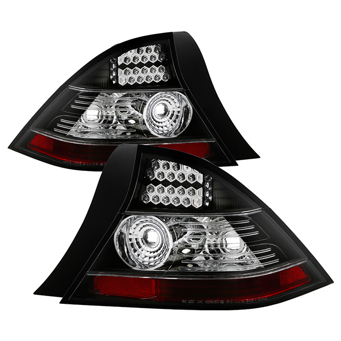 ALT-YD-HC04-2D-LED-BK Honda Civic 04-05 2Dr LED Bakljus - Svarta Spyder Auto