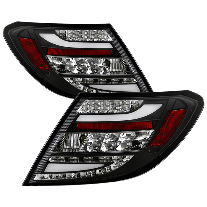 ALT-YD-MBZC11-LED-BK Mercedes Benz W204 C-Class 11-14 LED Bakljus (Passar LED-Modeller) - Svarta Spyder Auto