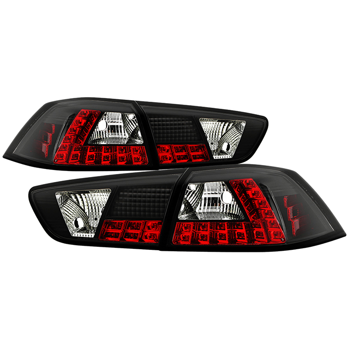 ALT-YD-MITEVO1008-LED-BK Mitsubishi Lancer / Evolution X 08-14 (Passar ej Sportback) LED Bakljus - Svarta Spyder Auto