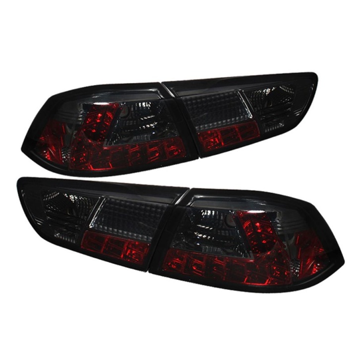 ALT-YD-MITEVO1008-LED-SM Mitsubishi Lancer / Evolution X 08-14 (Passar ej Sportback) LED Bakljus - Röktonade Spyder Auto