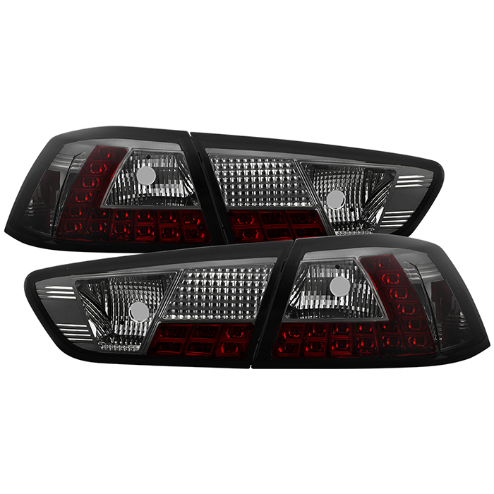 ALT-YD-MITEVO1008-LED-SM Mitsubishi Lancer / Evolution X 08-14 (Passar ej Sportback) LED Bakljus - Röktonade Spyder Auto