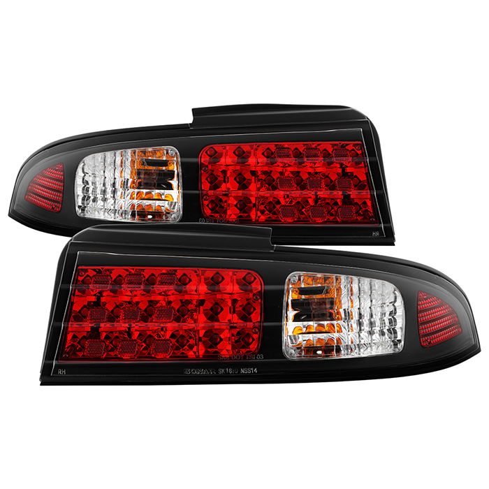 ALT-YD-N240SX95-LED-BK Nissan 200SX 95-98 LED Bakljus - Svarta Spyder Auto