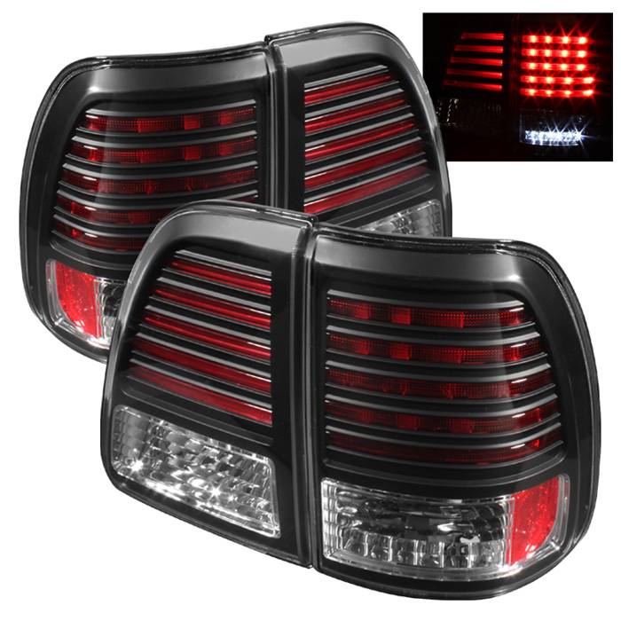 ALT-YD-TLAN98-LED-BK Toyota Land Cruiser 98-05 LED Bakljus - Svarta Spyder Auto