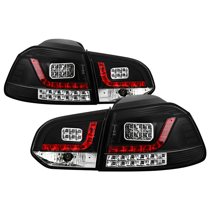 ALT-YD-VG10-LED-BK Volkswagen Golf / GTI 10-13 LED Bakljus - Svarta Spyder Auto