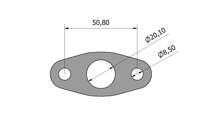 Oljereturfläns Ø20mm Hål Garrett / KKK / Holset – 8mm i gruppen Universala produkter / Tuning / Turbo & Kompressor-delar / Turboflänsar hos DDESIGN AB (AS-007014-01)