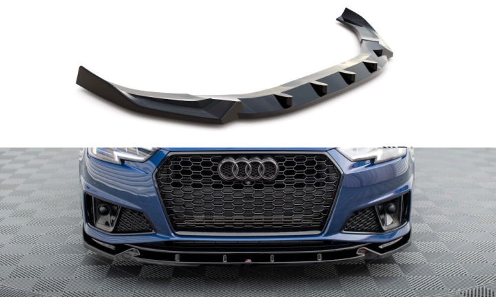 Audi A4 Competition B9 Facelift 2020+ Frontsplitter V.1 Maxton Design i gruppen Välj bilmodell / Audi / A4 - S4 - RS4 (B9) 2015+ / Styling hos DDESIGN AB (AU-A4-B9-COMP-FD1)