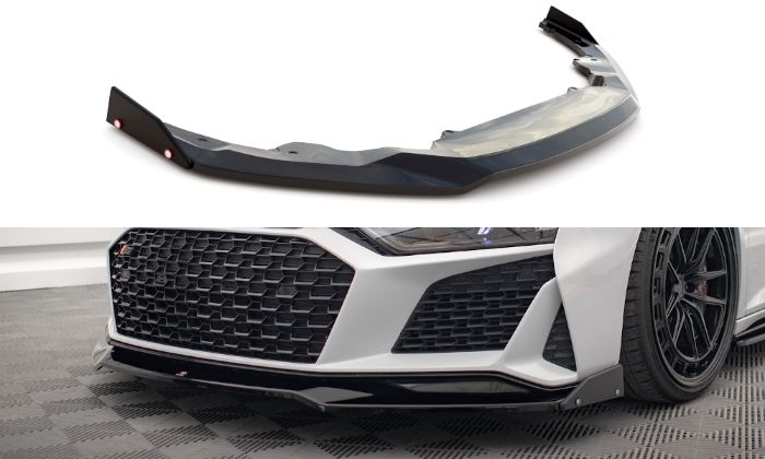 Audi R8 MK2 Facelift 2018-2023 Frontläpp / Frontsplitter V.3 + Splitters Maxton Design i gruppen Välj bilmodell / Audi / R8 2006+ / Styling hos DDESIGN AB (AU-R8-2F-FD4G-FD4RG-FSF)