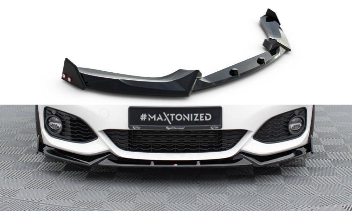 BMW 1-Serie F20/F21 M-Sport LCI 2015-2019 Frontsplitter V.5 + Splitters Maxton Design i gruppen Välj bilmodell / BMW / 1-serie 2-serie (F20-F23) 2011-2019 / Styling / Frontläppar hos DDESIGN AB (BM-1-F20F-M-FD5G-FSF1B)