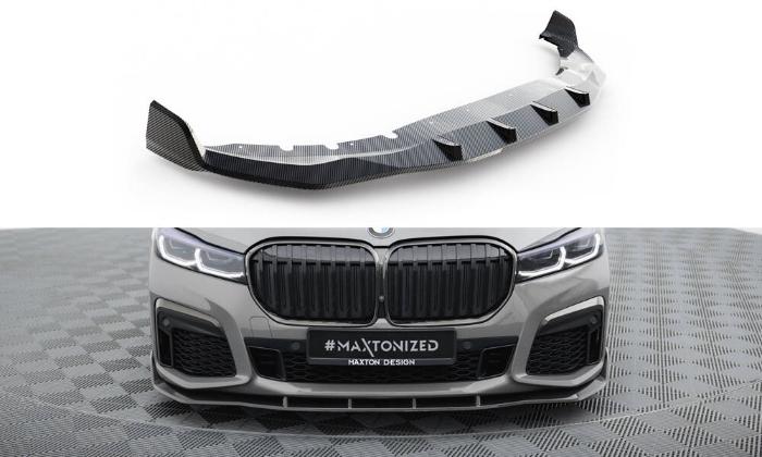 BMW 7 M-Sport G11 LCI / Facelift 2019-2022 Kolfiber Frontläpp / Frontsplitter V.1 Maxton Design i gruppen Välj bilmodell / BMW / 7-Serie (G11-G12) 15+ hos DDESIGN AB (CF-BM-7-11F-MPACK-FD1245P)