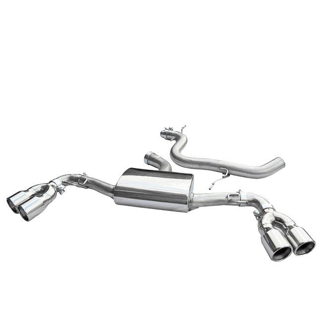 COBRA-AU29 Audi TT 1.8 & 2.0 TFSI (Mk2) (2WD) Quad Exit T/Ps 07-11 Catback Cobra Sport