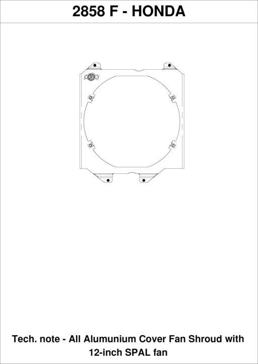 CSF2858F Civic 92-00 Aluminum Kylarkåpa med 12” SPAL-Fläkt CSF Radiators