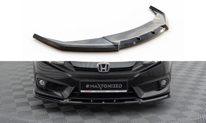 Honda Civic Mk10 2017-2022 Frontläpp / Frontsplitter V.1 Maxton Design i gruppen Välj bilmodell / Honda / Civic FC - FK Standard 16-21 / Styling / Front hos DDESIGN AB (HO-CI-10-FD1G)