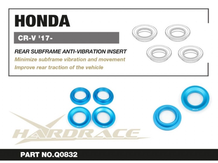 HR-Q0832 Honda CR-V 17- Bakre Subframe-Insatser - 4Delar/Set Hardrace