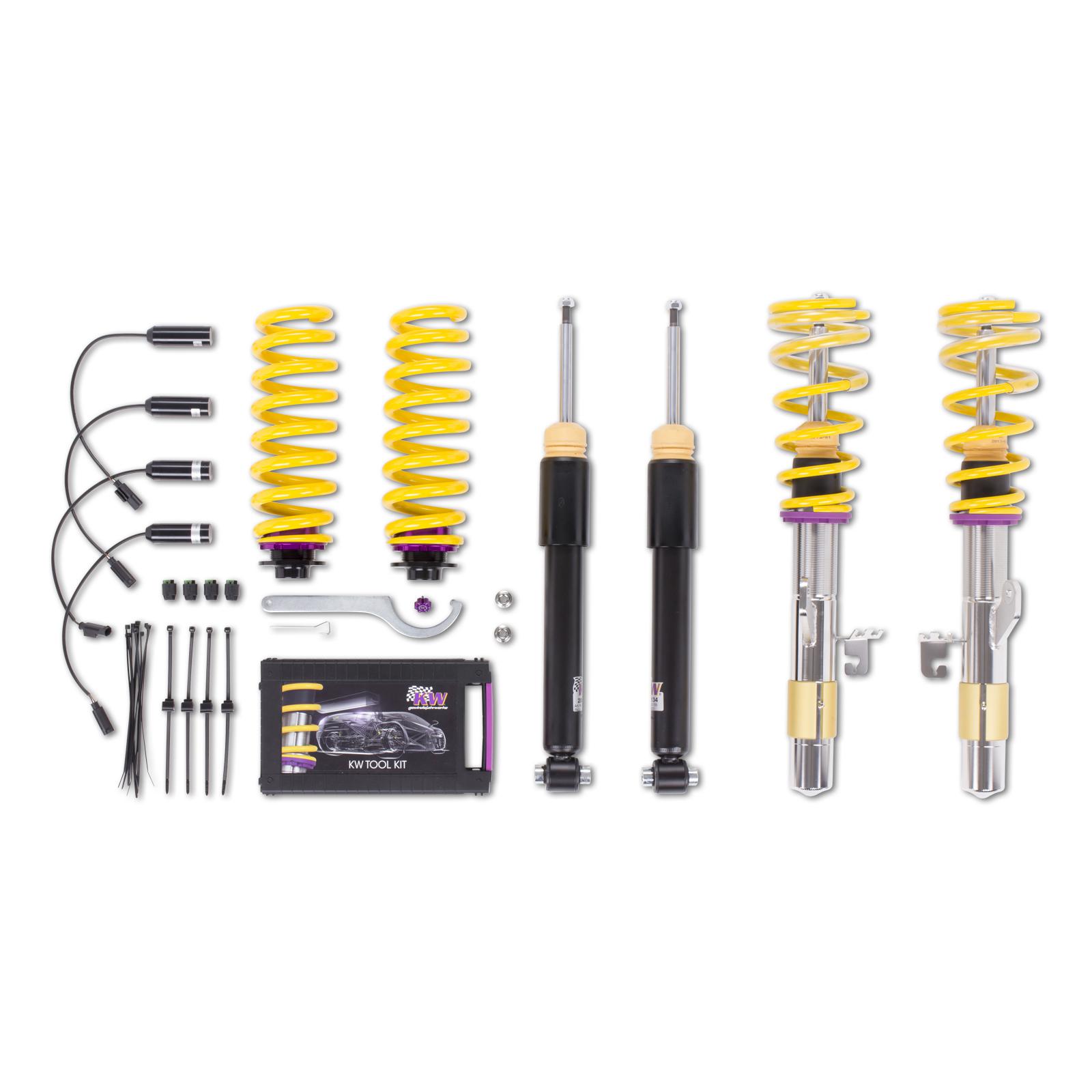 1022000L Coilovers Inox V1 (inkl. Cancellation Kit) KW Suspension i gruppen Välj bilmodell / BMW / 3-serie-4-serie (F30-F36) 11-19 / Chassi / Fjädring (F36) hos DDESIGN (KW-1022000L)