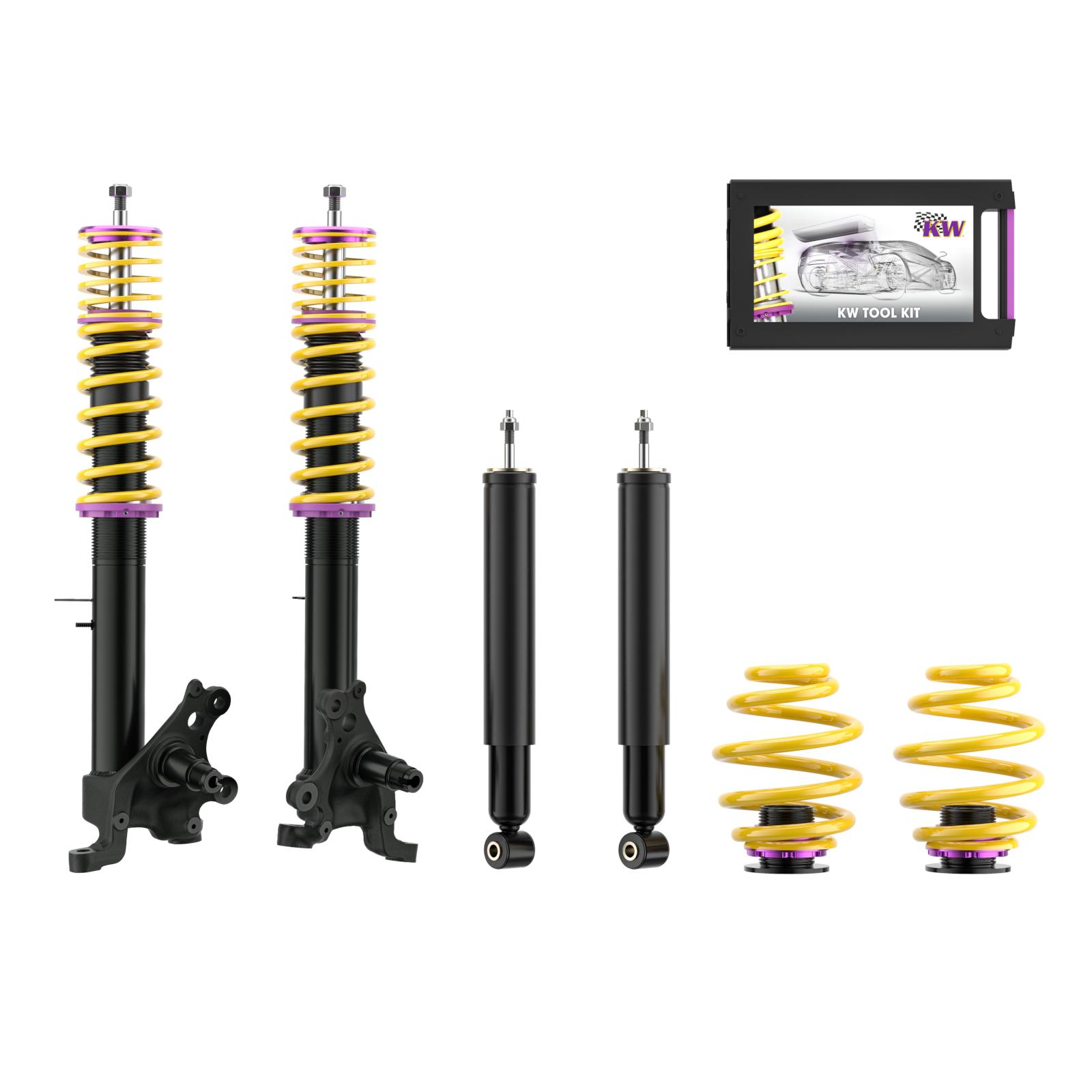 10220015 Coilovers Inox V1 KW Suspension i gruppen Välj bilmodell / BMW / 3-serie (E30) 1982-1994 / Chassi / Coilovers, luftfjädring & sänkfjädrar hos DDESIGN (KW-10220015)