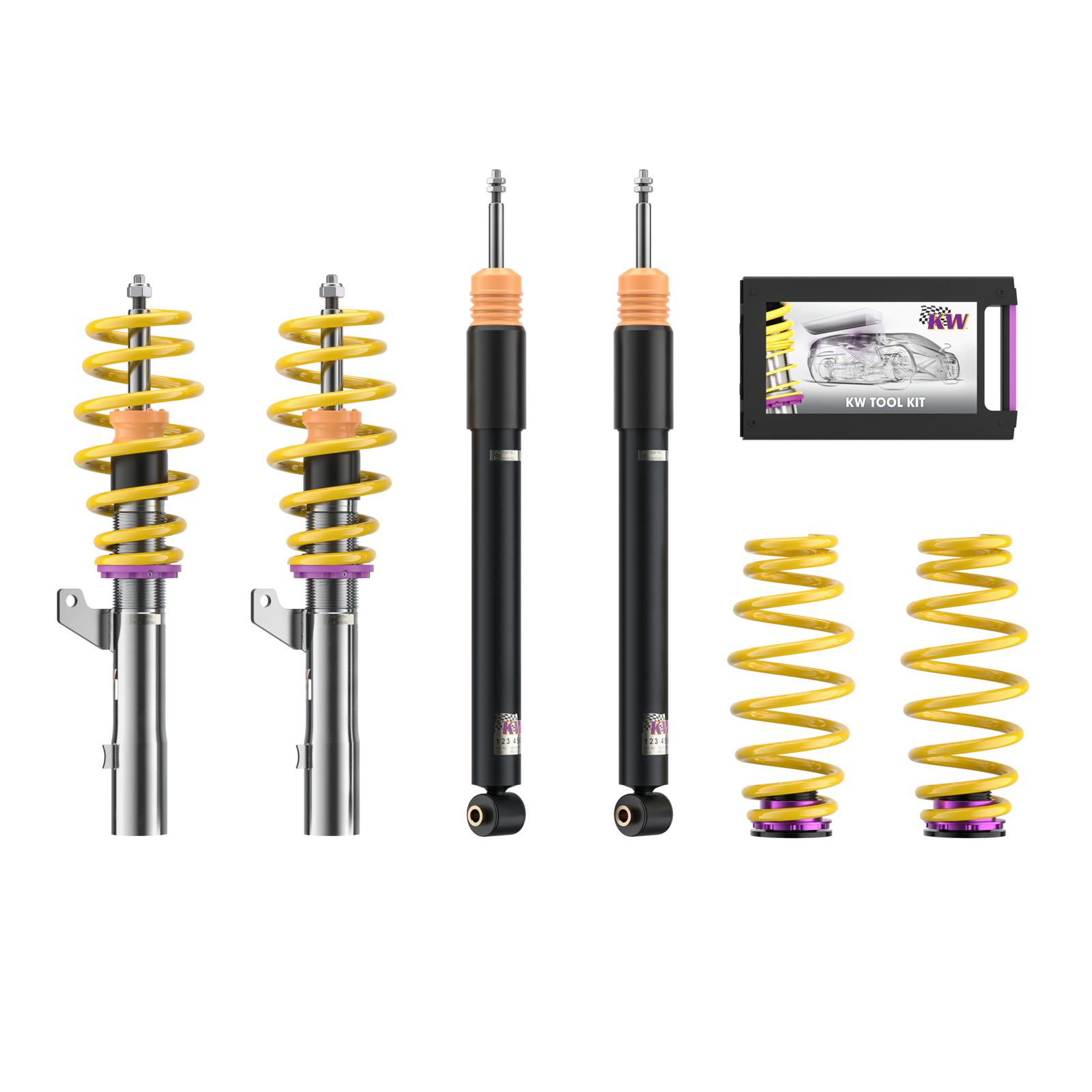 1521000T Coilovers Inox V2 (inkl. Cancellation Kit) KW Suspension i gruppen Välj bilmodell / Audi / A3 - S3 - RS3 (8V) 2012-2019 / Chassi / Coilovers hos DDESIGN (KW-1521000T)