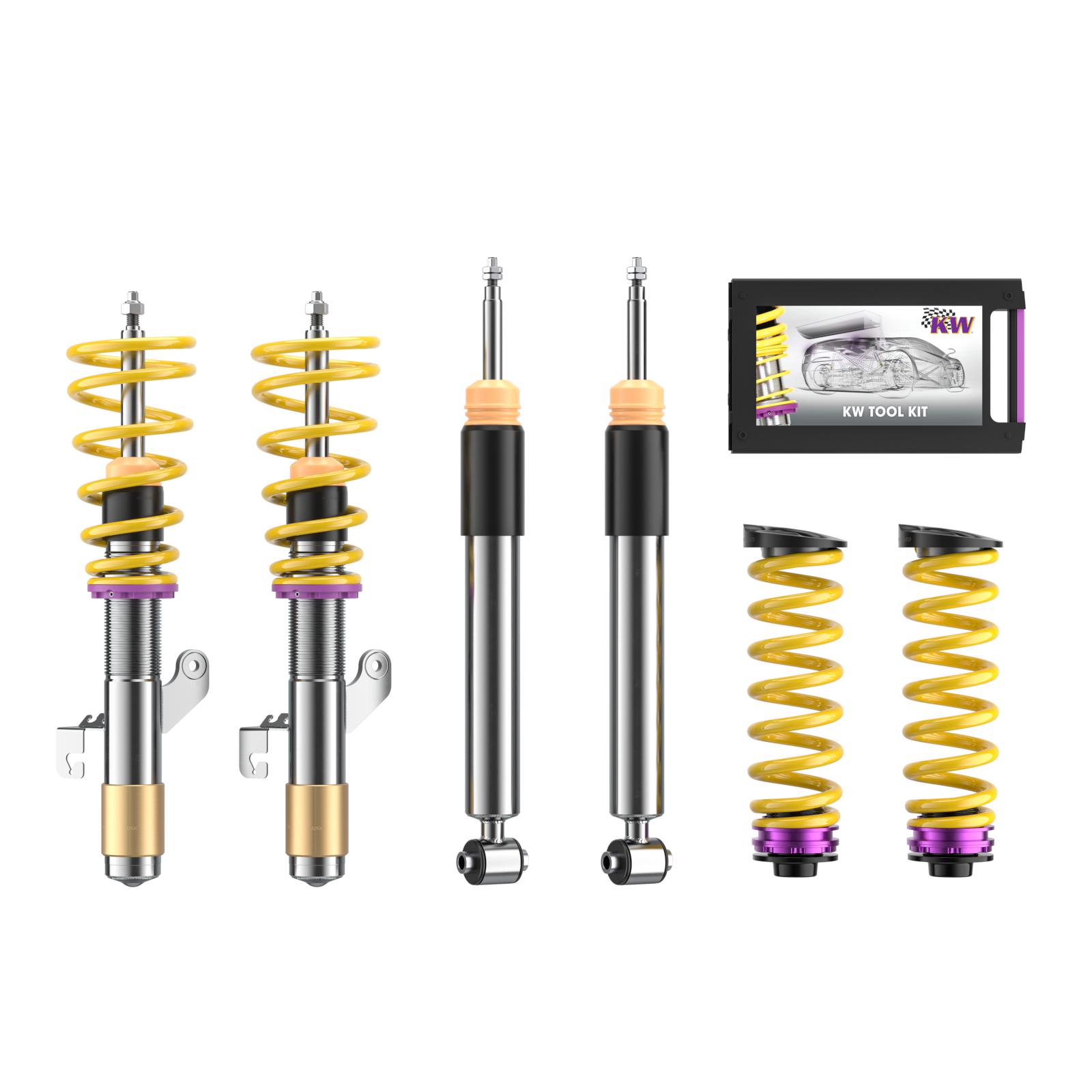 180200AC Coilovers V2 Comfort KW Suspension i gruppen Välj bilmodell / BMW / 3-serie-4-serie (F30-F36) 11-19 / Chassi / Fjädring (F36) hos DDESIGN (KW-180200AC)