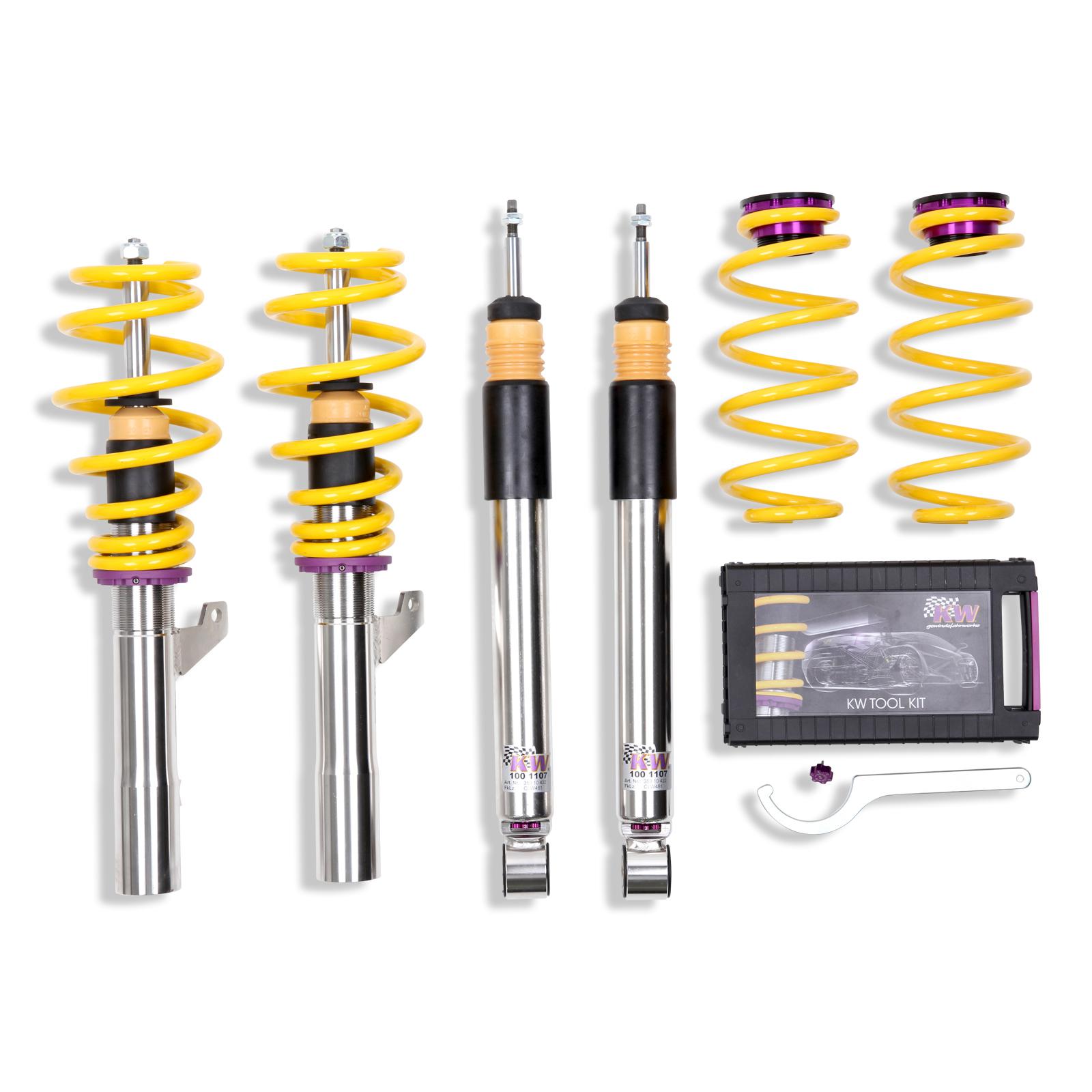 3521000C Coilovers Inox V3 KW Suspension i gruppen Välj bilmodell / Audi / A3 - S3 - RS3 (8P) 2003-2013 / Chassi / Coilovers hos DDESIGN (KW-3521000C)