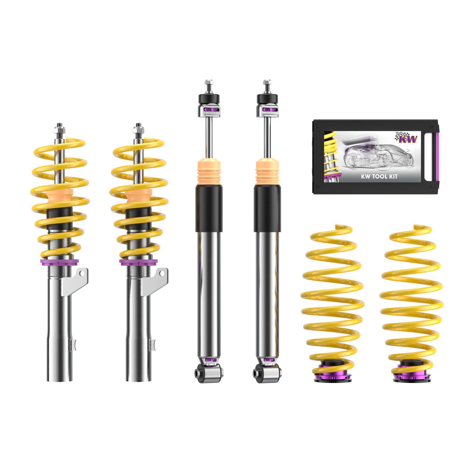 352100AD Coilovers Inox V3 KW Suspension i gruppen Välj bilmodell / Audi / TT (8J) 2006-2014 & TT (8S) 2014+ / Chassi / Coilovers hos DDESIGN (KW-352100AD)