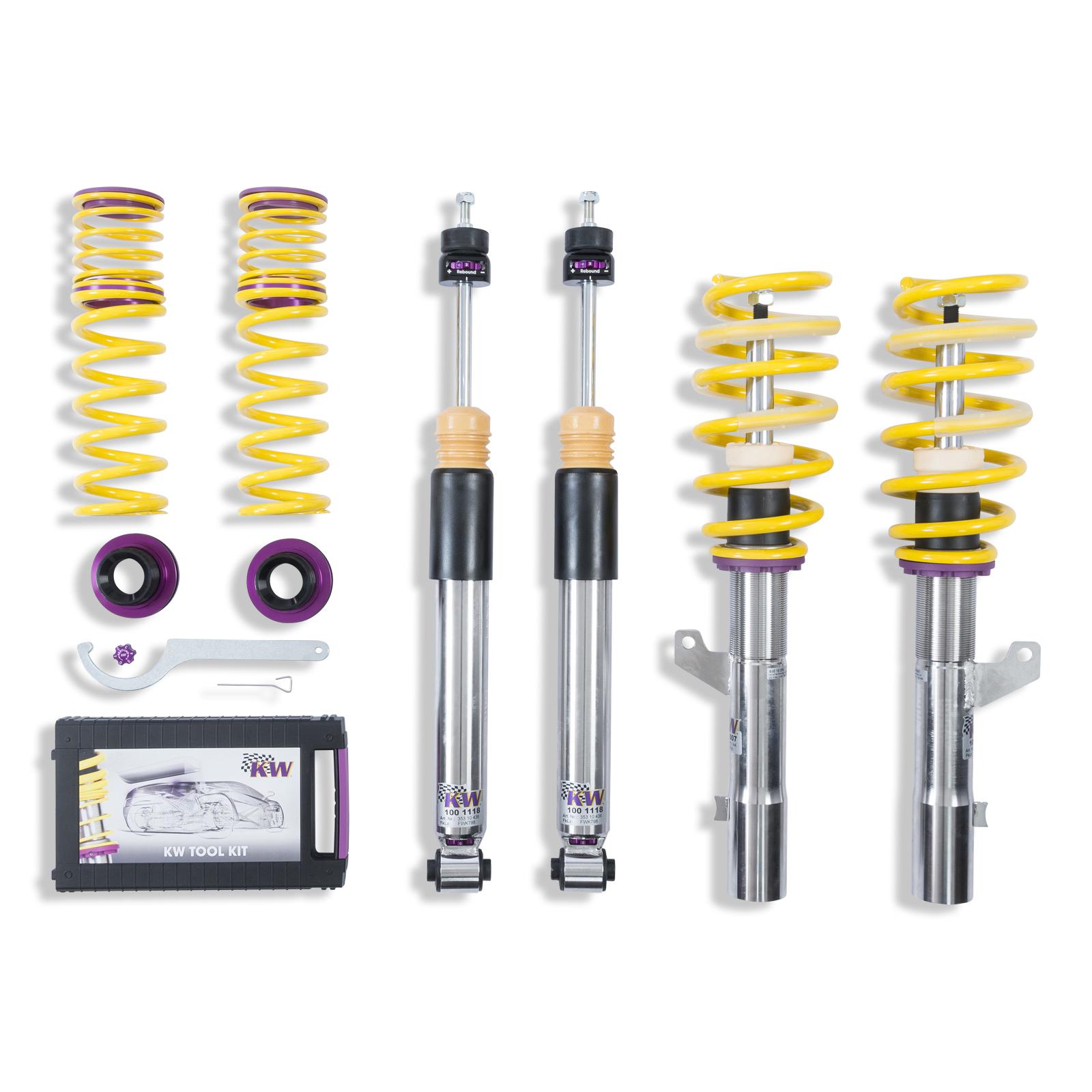 352100AK Coilovers Inox V3 KW Suspension i gruppen Välj bilmodell / Audi / A3 - S3 - RS3 (8V) 2012-2019 / Chassi / Coilovers hos DDESIGN (KW-352100AK)