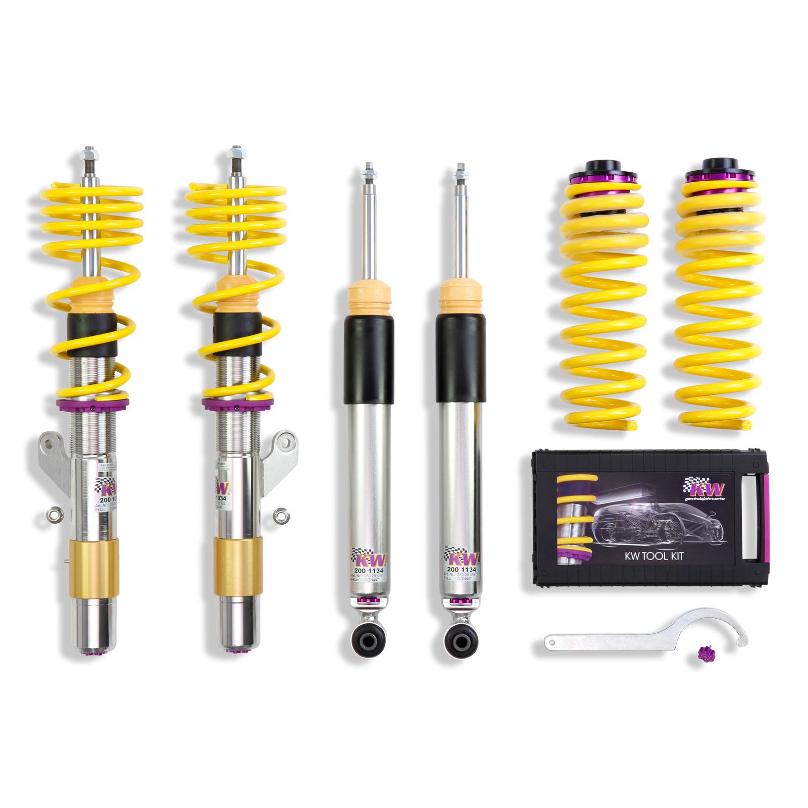 3522000D Coilovers Inox V3 KW Suspension i gruppen Välj bilmodell / BMW / 1-serie 2-serie (F20-F23) 2011-2019 / Chassi / Fjädring hos DDESIGN (KW-3522000D)