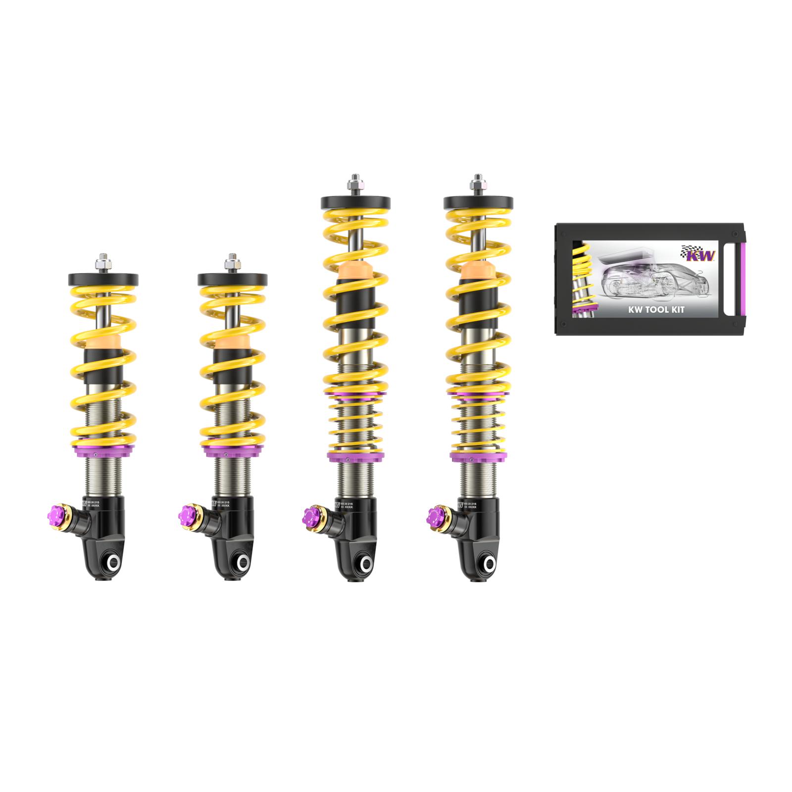 3A72500C Coilovers Inox V4 (inkl. Cancellation Kit) KW Suspension i gruppen Välj bilmodell / Mercedes Benz / SLS AMG (W197) / Chassi / Fjädring hos DDESIGN (KW-3A72500C)