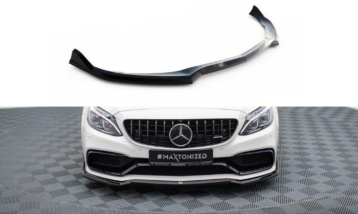 Mercedes-AMG C63 W205 / S205 2015-2018 Frontsplitter V.3 Maxton Design i gruppen Välj bilmodell / Mercedes Benz / C-Class 15-21 (W205) / Styling hos DDESIGN AB (ME-C-205-63-FD2G)