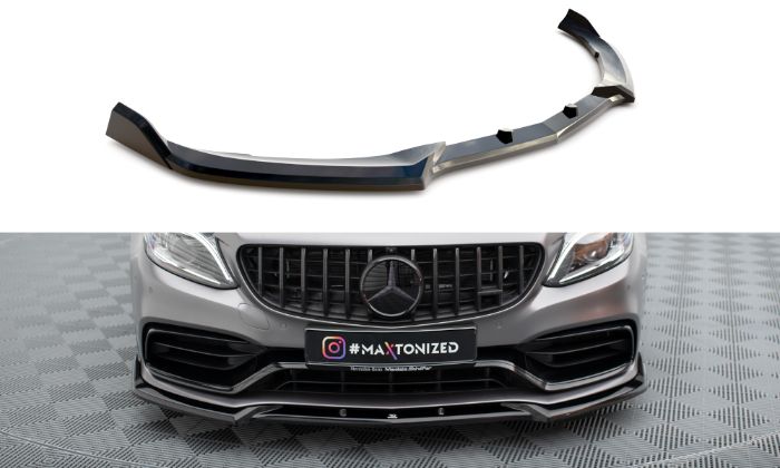 Mercedes AMG C63 Sedan / Estate W205 Facelift 2018-2021 Frontläpp / Frontsplitter V.2 Maxton Design i gruppen Välj bilmodell / Mercedes Benz / C-Class 15-21 (W205) / Styling hos DDESIGN AB (ME-C-205F-63-FD2G)