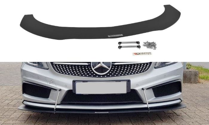 Mercedes A-Klass W176 AMG-Line 2012- 2015 Racing Frontläpp / Frontsplitter Maxton Design i gruppen Välj bilmodell / Mercedes Benz / A-Klass 12-18 (W176) / Styling hos DDESIGN AB (ME-CLA-117-AMG-CNC-FD1A)