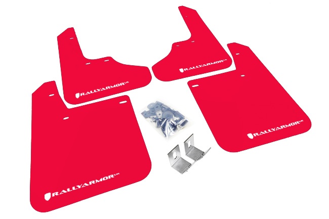 MF2-UR-RDWH 93-01 UR Impreza Röda Rally Stänkskydd Vit Logo Rally Armor