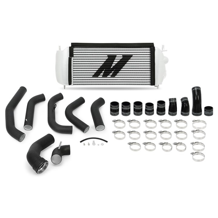 MMINT-F35T-15KBSL Ford F-150 3.5L EcoBoost Intercooler Kit 2015-2016 Silver Med Wrinkle Svarta Rör Mishimoto