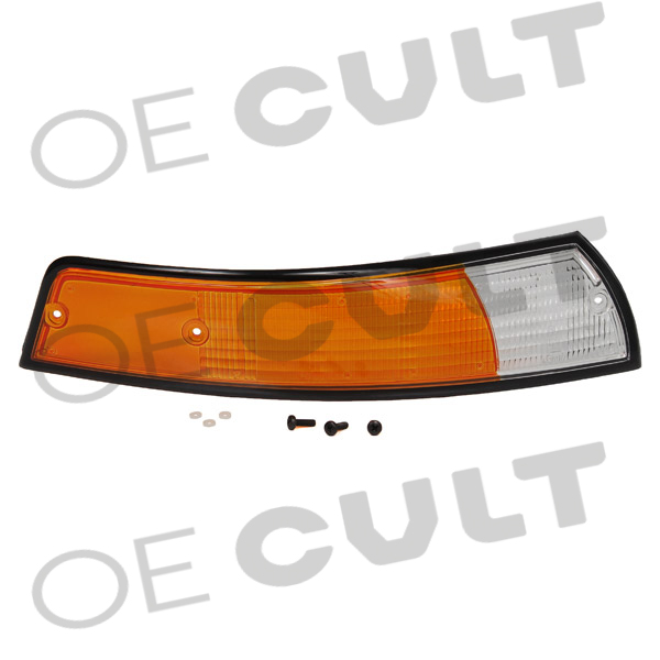 Porsche 911 1973 Blinkersglas Fram Höger Svart/Vit/Gul OE-Cult i gruppen Välj bilmodell / Porsche / Äldre modeller / Reservdelar hos DDESIGN AB (OEC-P01215)