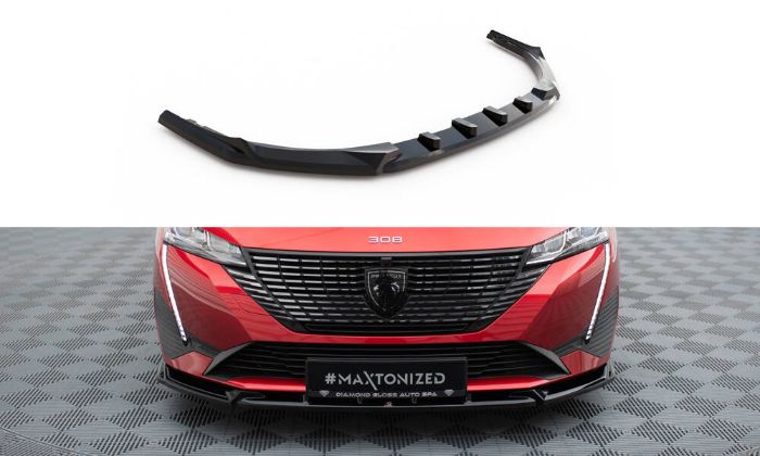 Peugeot 308 (inkl. SW) Mk3 2021- Frontsplitter V.2 Maxton Design i gruppen Bilmodeller / Peugeot / 308 / Styling hos DDESIGN AB (PE-308-3-SW-FD2G)