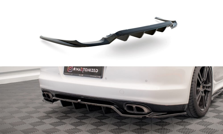 Porsche Panamera Turbo 970 2009-2013 Bakre Splitter (Med Splitters) V.1 Maxton Design i gruppen Välj bilmodell / Porsche / 970 Panamera 09-16 / Styling hos DDESIGN (PO-PA-970-TURBO-RD1-RD2)