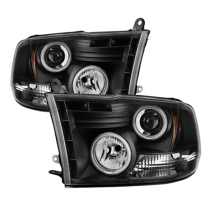 PRO-YD-DR09-CCFL-BK Ram 1500-3500 09-14 Strålkastare (Ej Kompatible Med Factory Projektor och LED DRL) LED (Ej Utbytbara LEDs) – Svarta Spyder Auto